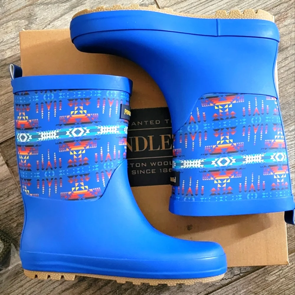 Pendleton PILOT ROCK Mid Rain Boots Gorpcore Western Boho Cabincore Granola NEW